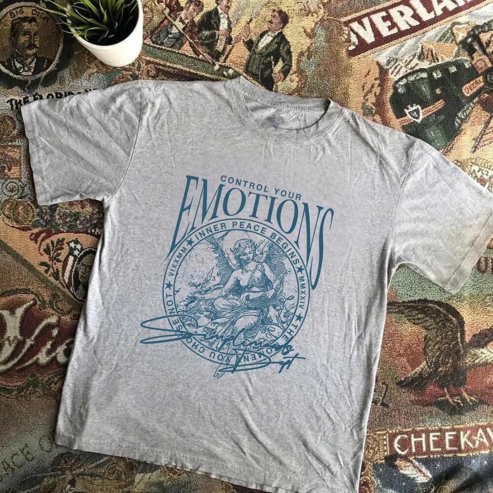Grey &  Control Your Emotions Tee